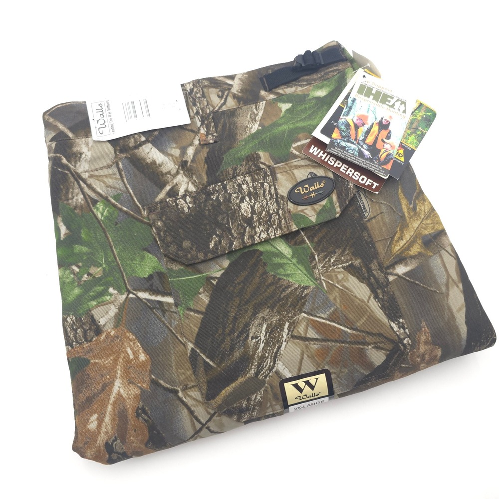 Walls Mens 2XL Realtree Hardwoods Green HD Camo Cargo Hunting Pants Whispersoft